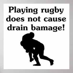 Drain Bamage Rugby Poster