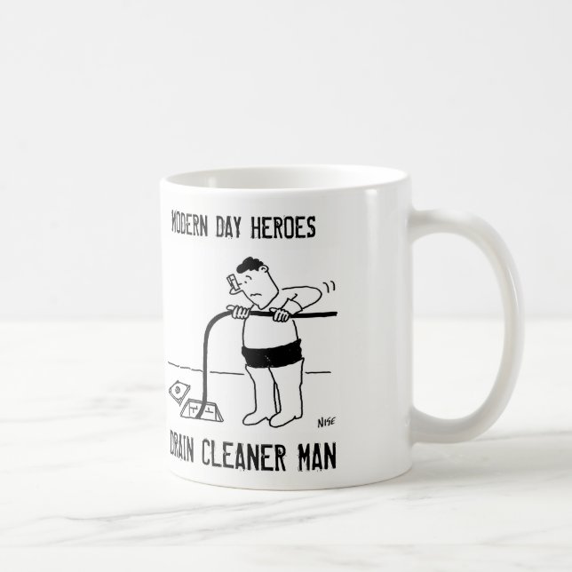 Drain Cleaner Man Coffee Mug (Right)