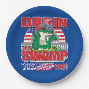 Drain The Swamp - Trump 2020 Paper Plate