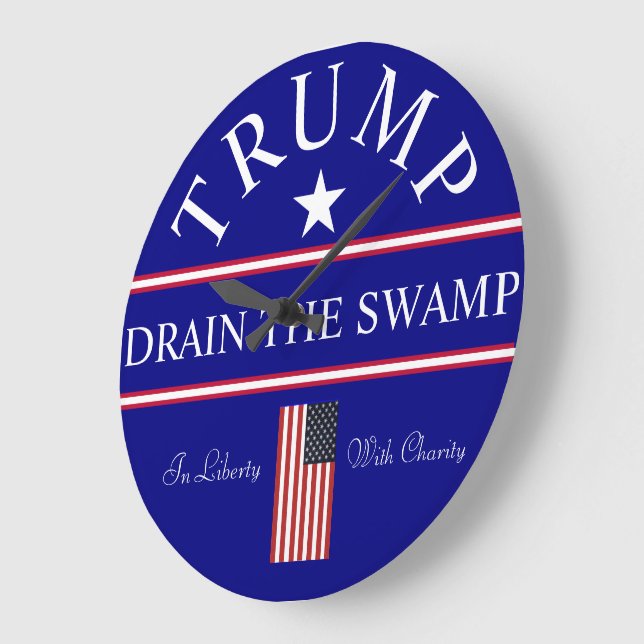 Drain the Swamp Trump collector  Large Clock (Angle)