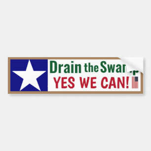 Drain the swamp Yes We Can!  Bumper Sticker