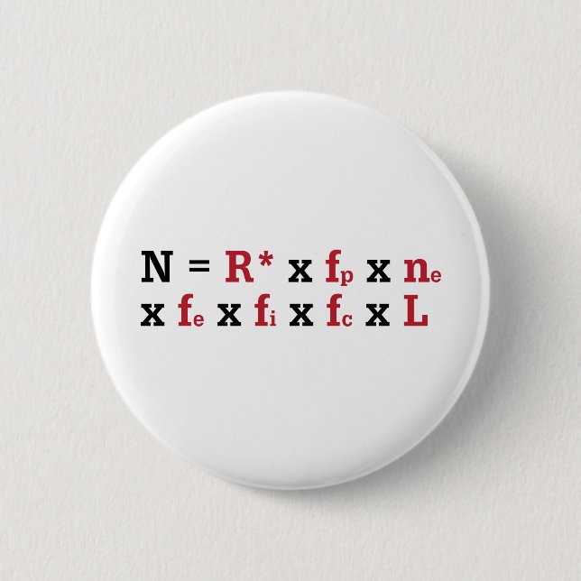 Drake Equation 2 Inch Round Button (Front)