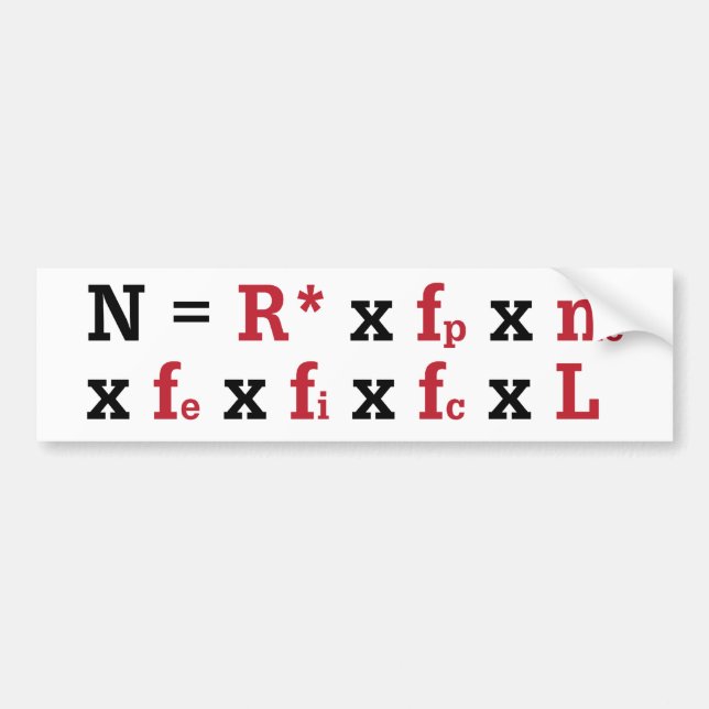 Drake Equation Bumper Sticker (Front)