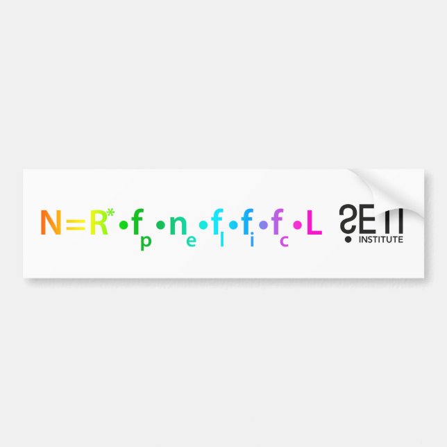 Drake Equation Bumper Sticker (Front)