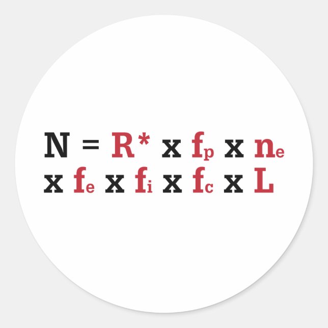 Drake Equation Classic Round Sticker (Front)