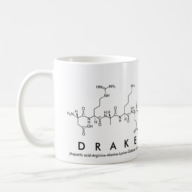 Drake peptide name mug (Left)