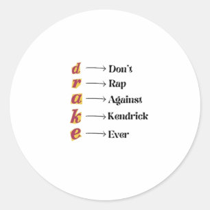 Drake Vs Kendrick Sticker