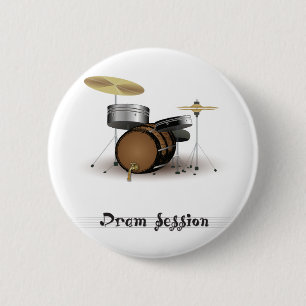 Dram session 2 inch round button