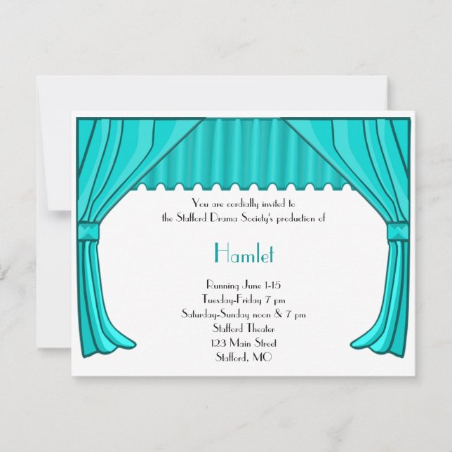 Drama and Theatre Invitation (Front)