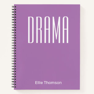 Drama Class Purple Personalized Graph Paper Notebook