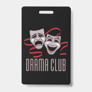 Drama Club Comedy And Tragedy Masks Badge