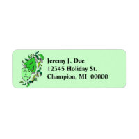 Drama Comedy Tragedy Masks Return address Labels
