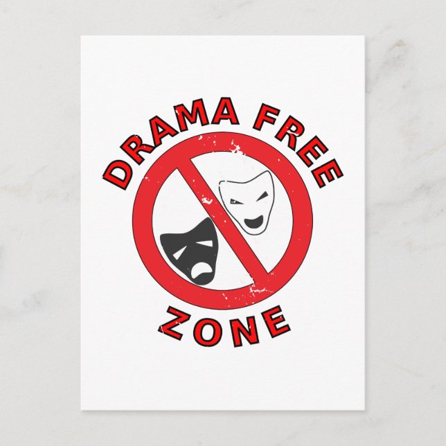 Drama Free Zone Postcard (Front)
