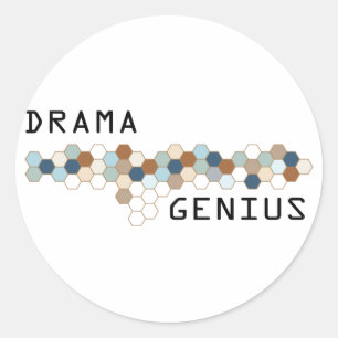 Drama Genius Classic Round Sticker