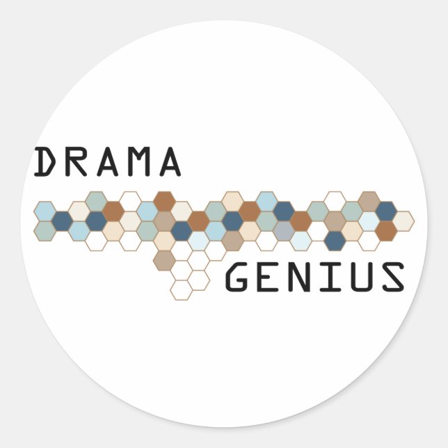 Drama Genius Classic Round Sticker (Front)