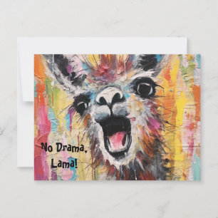 Drama Lama Personalisierbar Funky Hipster Niedlich Postcard