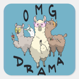 Drama Lama Square Sticker