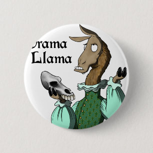 Drama Llama 2 Inch Round Button