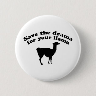 Drama Llama 2 Inch Round Button