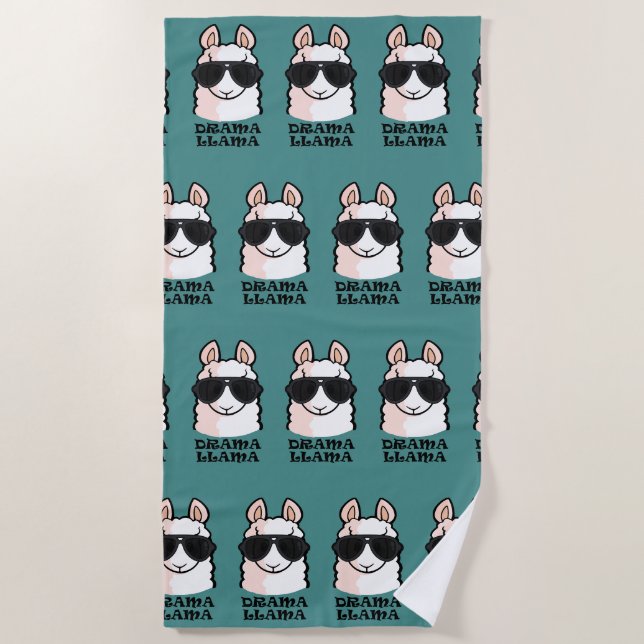 Drama Llama Beach Towel (Front)