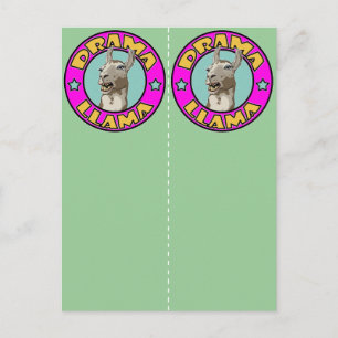 Drama Llama, carte postale 2x signet