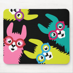 Drama Llama Colourful Camelid  Mouse Pad