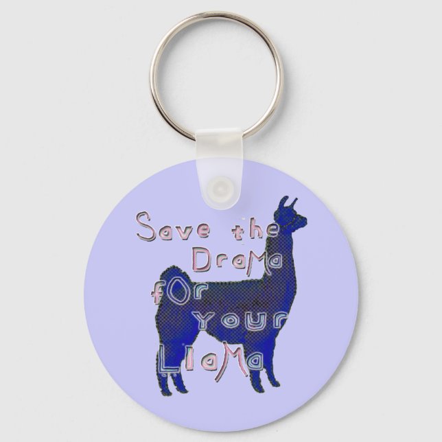 drama  llama keychain (Front)
