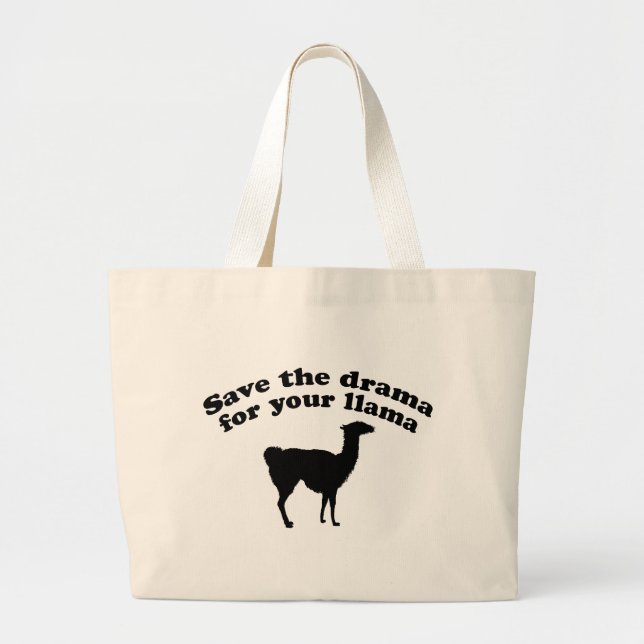 Drama Llama Large Tote Bag (Front)