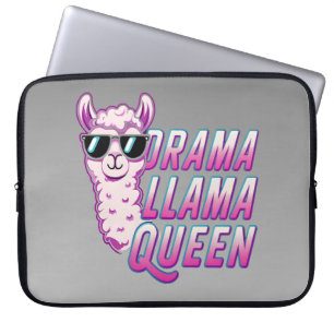 Drama Llama Queen Cute Llama With Sunglasses Women Laptop Sleeve