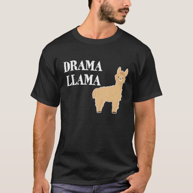 Drama  Llama Whimsical Animal Tee (Front)