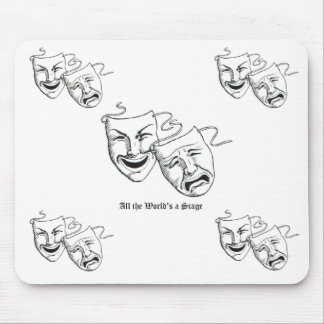 drama masks mouse mouse pad