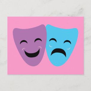Drama Masks Postcard
