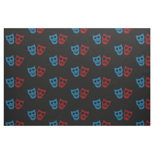 Drama Masks with Sunglasses Fabric (Fat Quarter)