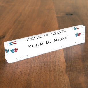 Drama Masks with Sunglasses Nameplate