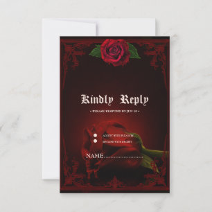 Drama of Love, the gothic Rose of Memory.  RSVP Card