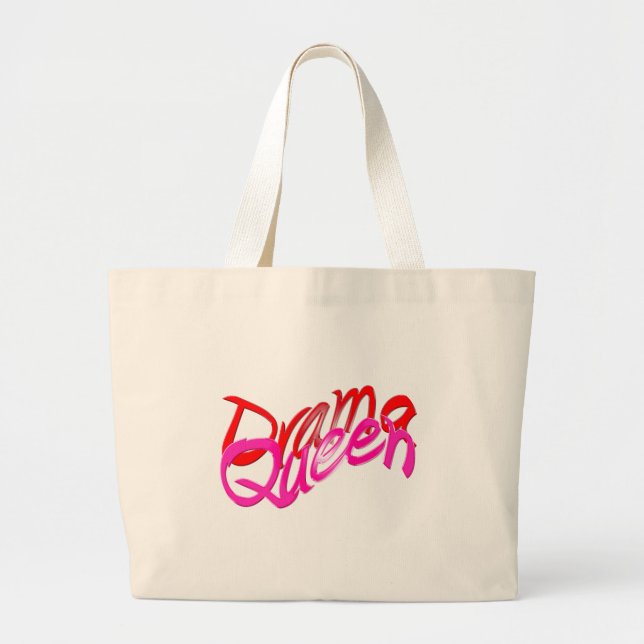 Drama Queen Large Tote Bag (Front)