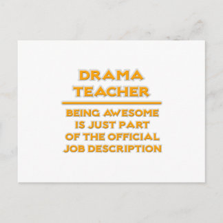 Drama Teacher .. Job Description Postcard