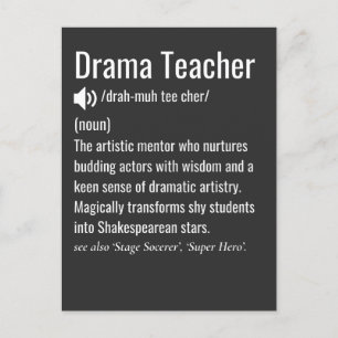 Drama Teacher  Postcard