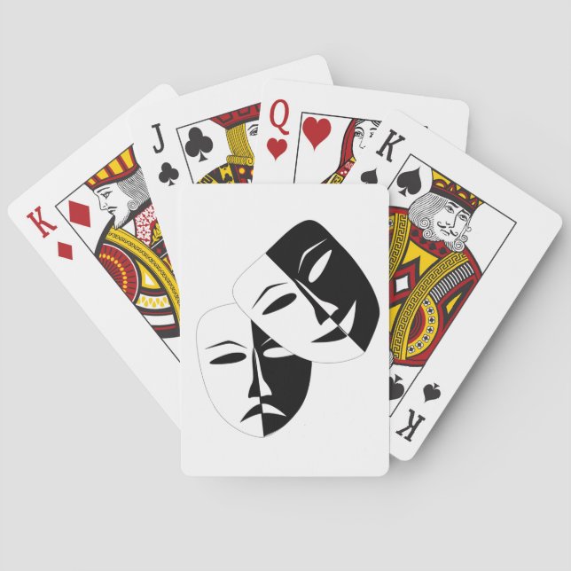 Drama Theatre Mask Playing Cards - Your Colour (Back)