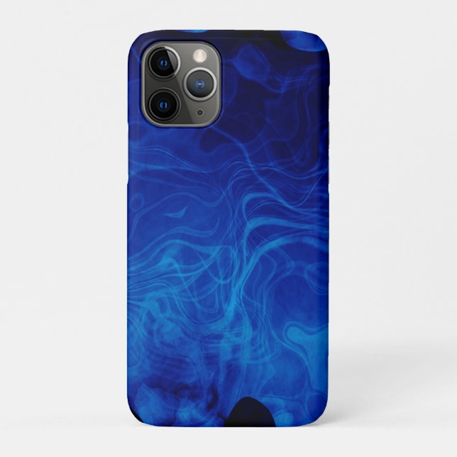 Dramatic Abstract Pattern Electric Blue Storm Case-Mate iPhone Case (Back)