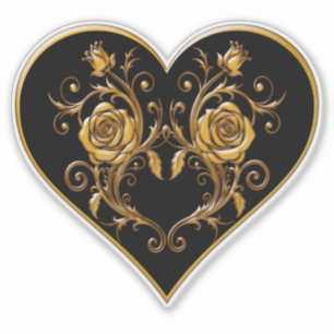 Dramatic and Elegant Gold Rose
