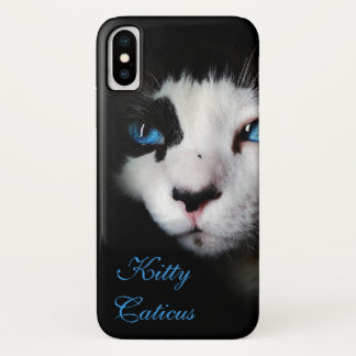 Dramatic and Mysterious Blue Eyed Tuxedo Cat Case-Mate iPhone Case