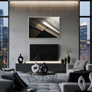 Dramatic Black and White Architectural Canvas Print