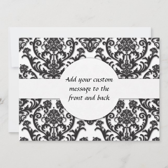 Dramatic Black Damask Pattern (Front)