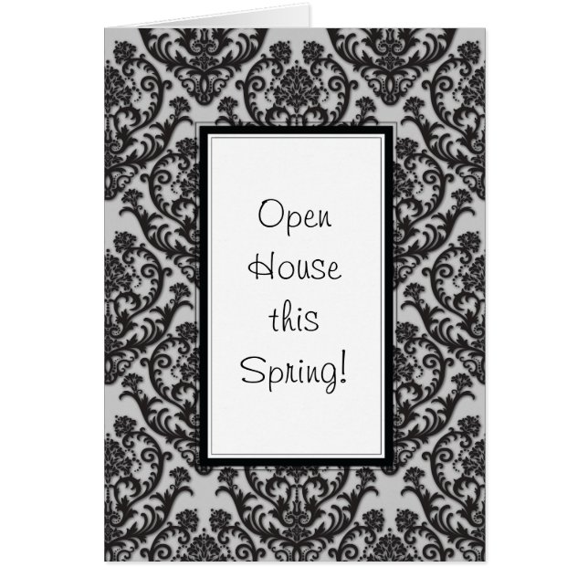 Dramatic Black Damask Pattern (Front)