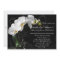 Dramatic Black Floral Orchid Wedding Invitation