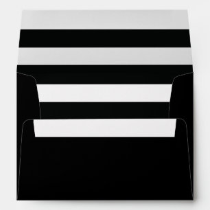 Dramatic Black Stripe Pattern Envelopes
