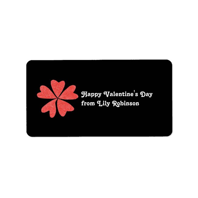 Dramatic black valentine personalized sticker (Front)