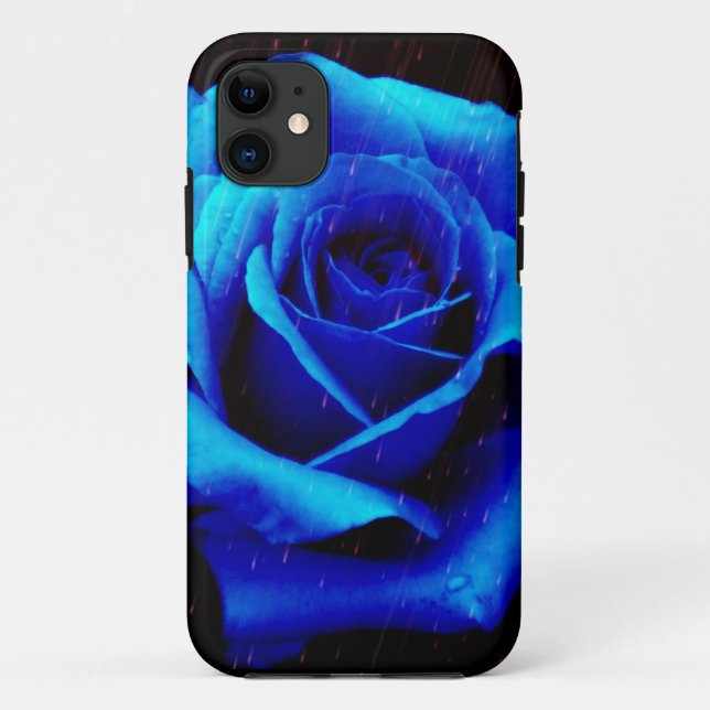 Dramatic Blue Rose Case-Mate iPhone Case (Back)