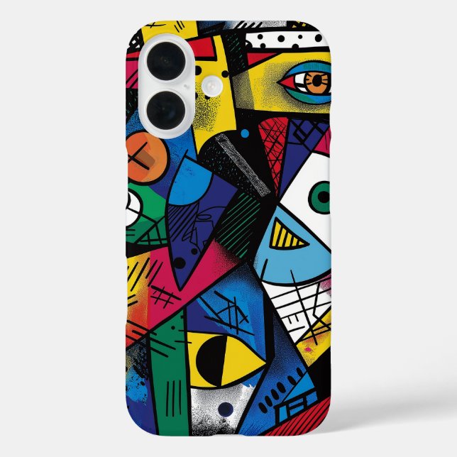 Dramatic Bold Colours Modern Fun Abstract Design Case-Mate iPhone Case (Back)